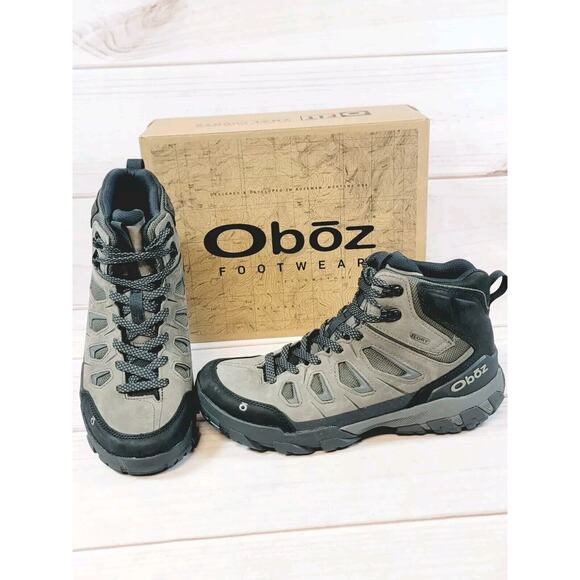 Oboz Sawtooth X Mid B-Dry Waterproof Men's Hiking Boots Size 7.5 Charcoal NEW